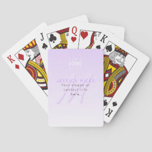 Jeu De Cartes Nom professionnel et Modèle Slogan   Violet clair