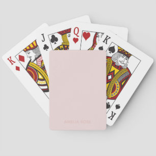 Jeu De Cartes Nom rose subtil sur rose tendre