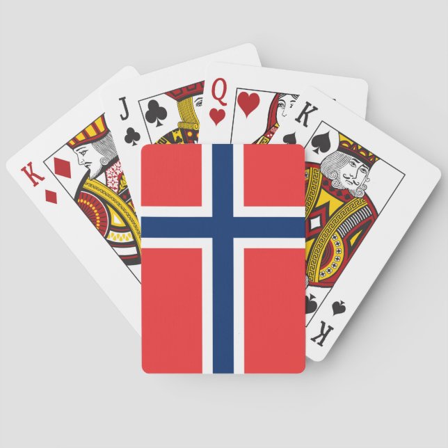 Jeu De Cartes Norvège* Drapeau Lecture de Cartes (dos)