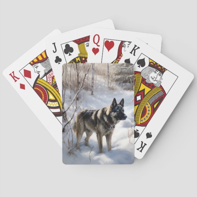 Jeu De Cartes Norvégien Elkhat Laisser Neige Noël (dos)