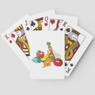 Jeu De Cartes Nourriture Drôle Avec Visages