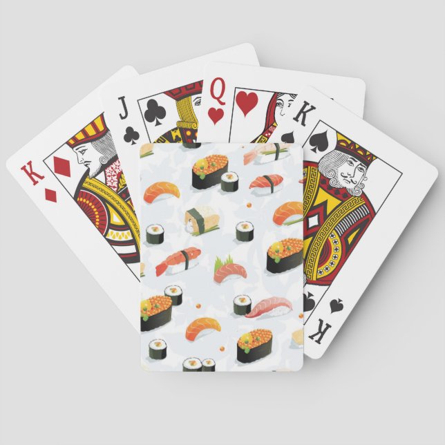 Jeu De Cartes Nourriture japonaise : Motif de sushi (dos)