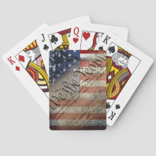 Jeu De Cartes Nous Le Peuple Le Drapeau Vintage Américain