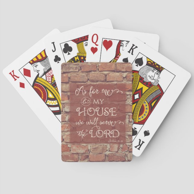 Jeu De Cartes Nous servirons le Seigneur - Joshua 24:15 (dos)