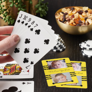 Jeu De Cartes Nous vous aimons papa avec des noms jaune noir pho
