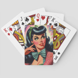 Jeu De Cartes Nouvelle broche vintage vers le haut