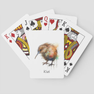Jeu De Cartes Nouvelle-Zélande Kiwi aquarelle personnalisable
