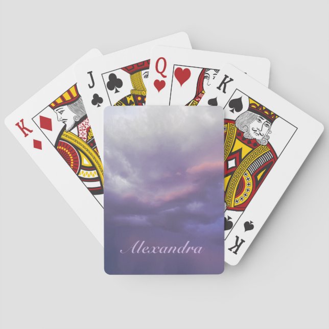 Jeu De Cartes Nuages colorés de tempête (dos)
