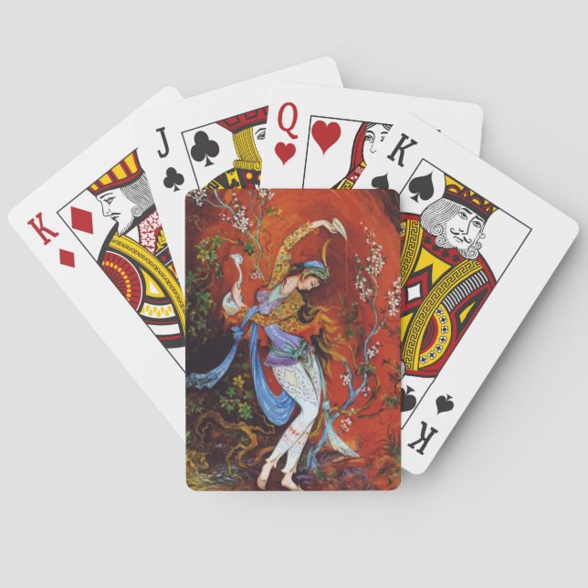 Jeu De Cartes Nymphe de danse miniature perse (dos)