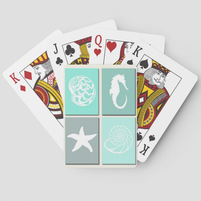 Jeu De Cartes Ocean Creatures Silhouette Bicycle Playing Cartes (dos)