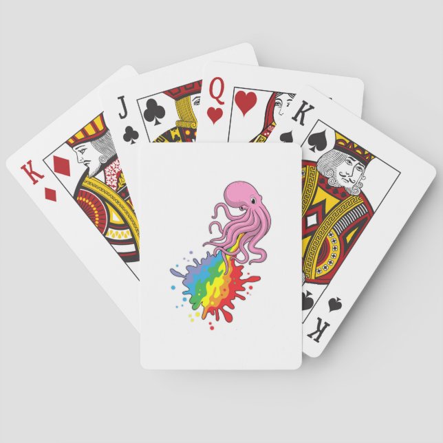 Jeu De Cartes Octopus avec arc-en-ciel (dos)