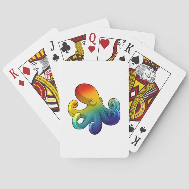 Jeu De Cartes Octopus avec arc-en-ciel (dos)