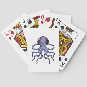 Jeu De Cartes Octopus en musique avec casque