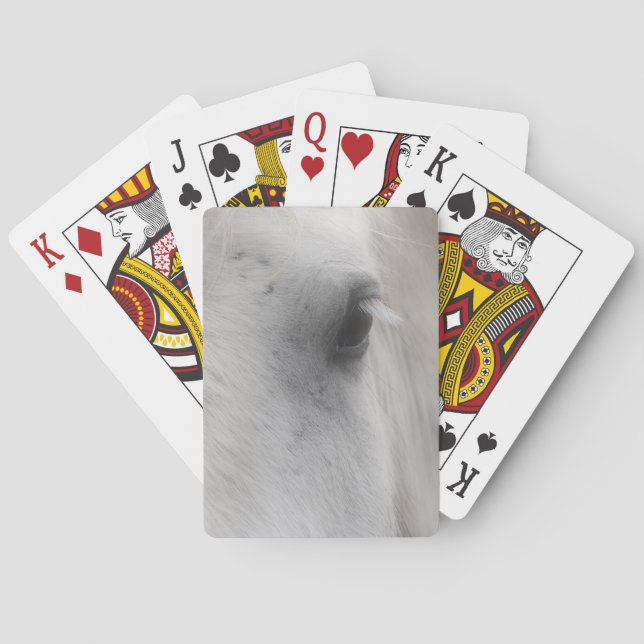 Jeu De Cartes Oeil de cheval Percheron blanc (dos)