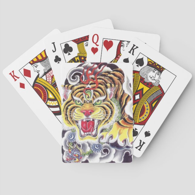 Jeu De Cartes Oeil tigre (dos)