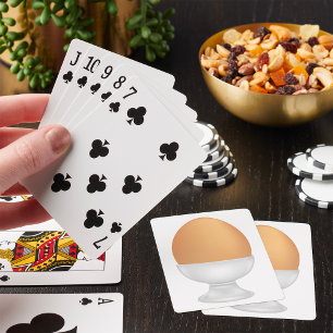 Jeu De Cartes Oeuf Dans Une Coupe Nourriture Jouer Des Cartes