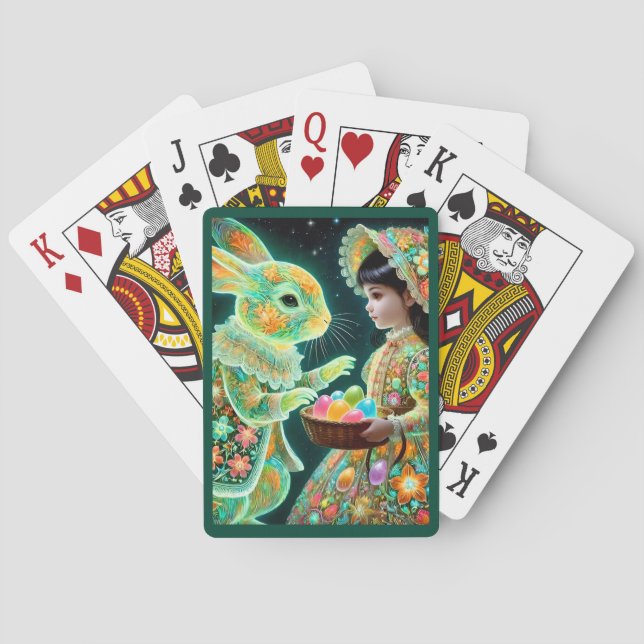 JEU DE CARTES ~ OEUFS CADEAUX DE BUNNY DE PÂQUES ~ (dos)