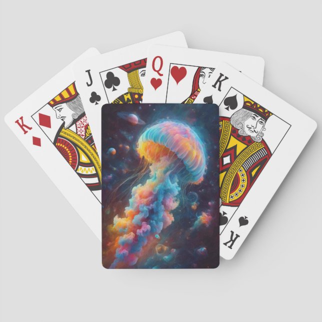 Jeu De Cartes Oeuvre de méduse cosmique (dos)
