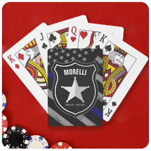 Jeu De Cartes Officier de police Shérif Cop Flag