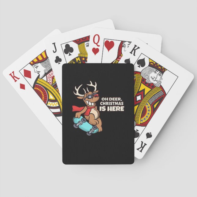Jeu De Cartes Oh Deer Christmas Celebration Holiday Design  (dos)