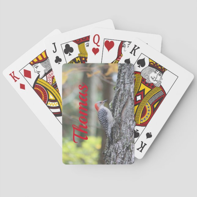 Jeu De Cartes Oiseau De Pic Avec Rouge (dos)
