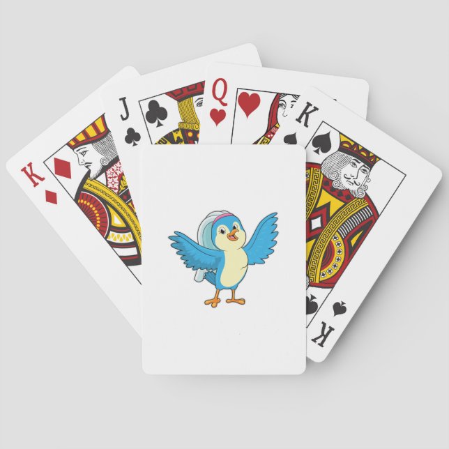Jeu De Cartes Oiseau en mariée avec Voile (dos)