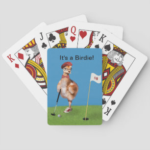 Jeu De Cartes Oiseau humoristique jouant au golf