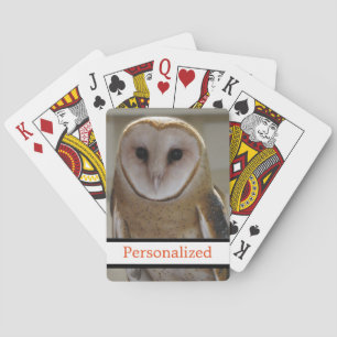 Jeu De Cartes Oiseau sauvage de Chouette personnalisée face