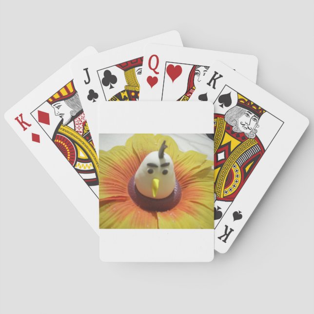 Jeu De Cartes Oiseau sculpté en Tournesol Imprimer (dos)