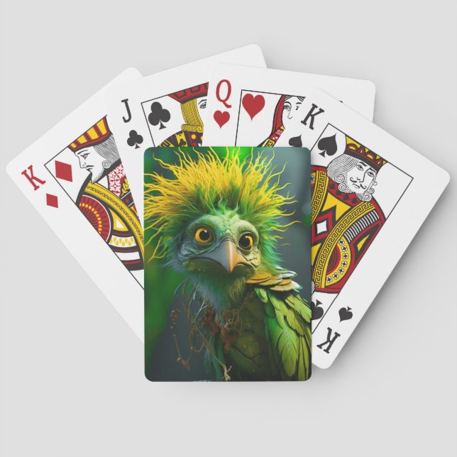 Jeu De Cartes Oiseau vert (dos)