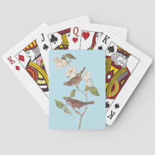 Jeu De Cartes Oiseaux Audubons à Bruant à Throses Blanches avec