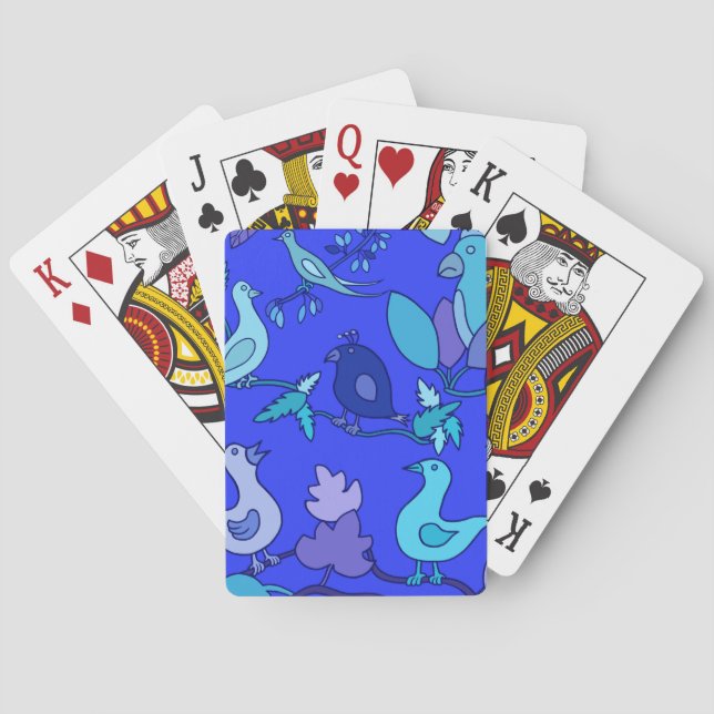 Jeu De Cartes Oiseaux bleus (dos)