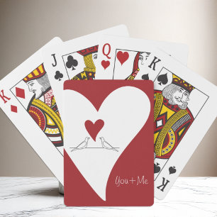 Jeu De Cartes Oiseaux modernes simples personnalisés en amour Co