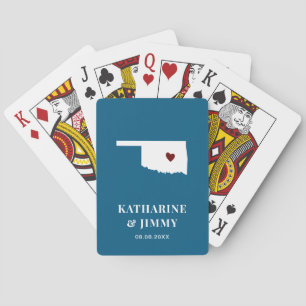 Jeu De Cartes Oklahoma Wedding Favor Deck of Cards, State Map