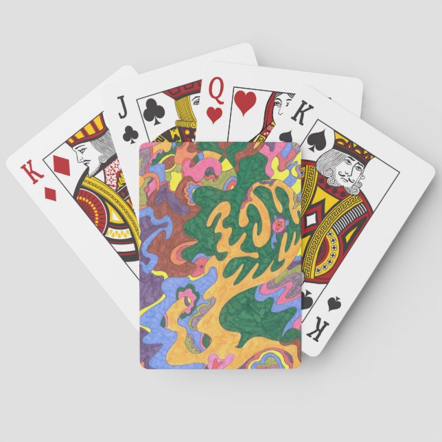 Jeu De Cartes "Or" Art Abstrait (dos)