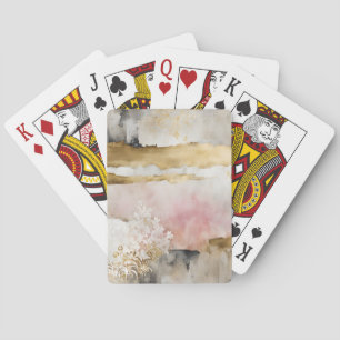 Jeu De Cartes Or rose et gris Wabi Sabi