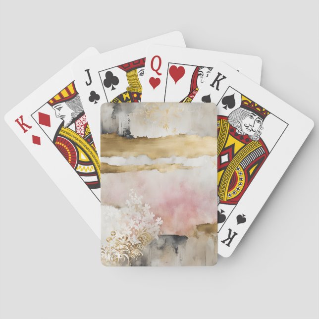 Jeu De Cartes Or rose et gris Wabi Sabi (dos)