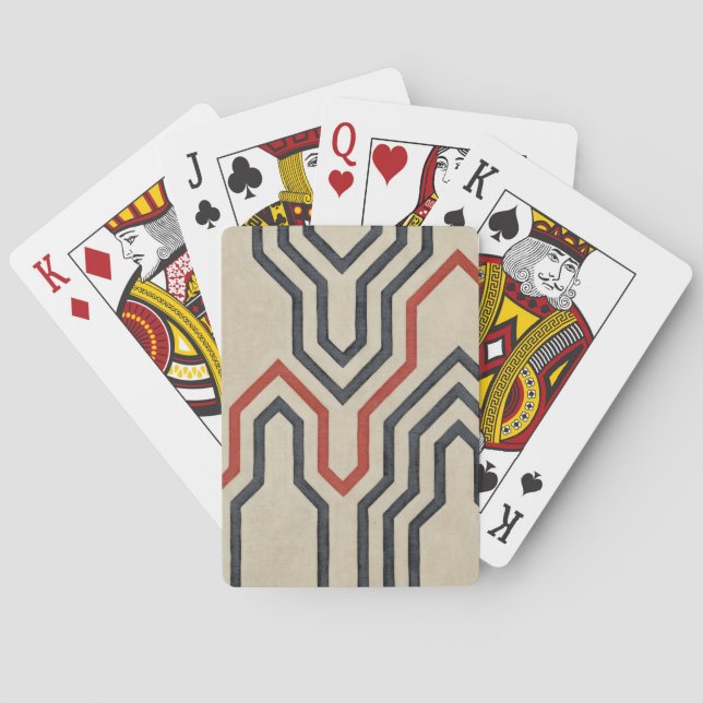 Jeu De Cartes Orange & Blue Graphic Lines (dos)