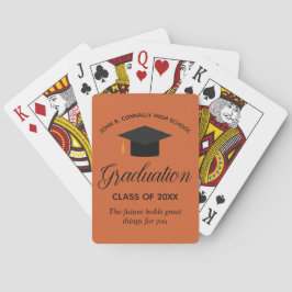 Jeu De Cartes Orange Graduation Party personnalisée