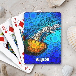 Jeu De Cartes Orange Jellet Jaune Bleu Océan Amusant Nom personn