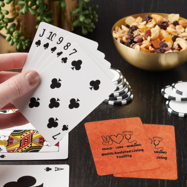 Jeu De Cartes Orange Peace Love Nursing Appréciation (In Situ)