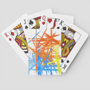 Jeu De Cartes Orange Yellow Blue Retro Abstract Painting