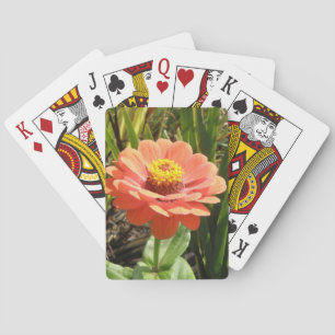 Jeu De Cartes Orange Zinnia Flower Jouer des cartes