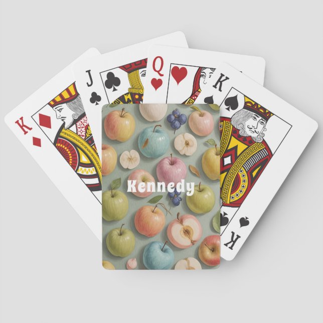 Jeu De Cartes Orchard Whimsy : Fruits pastel (dos)