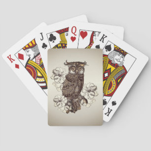 Jeu De Cartes Orchidées à la crème d'hibou d'or