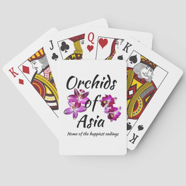 Jeu De Cartes Orchidées d'Asie (dos)