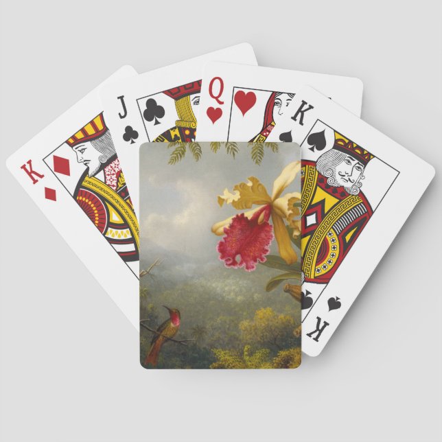Jeu De Cartes Orchidées et colibri Heade (dos)