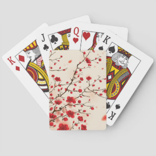 Jeu De Cartes Oriental painting, plum blossom in spring