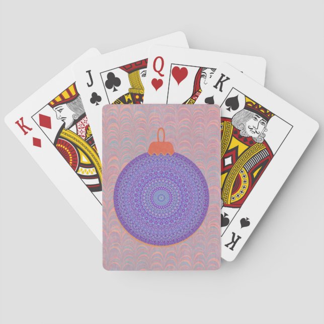 Jeu De Cartes Ornement de Noël Style Mandala Vintage (dos)