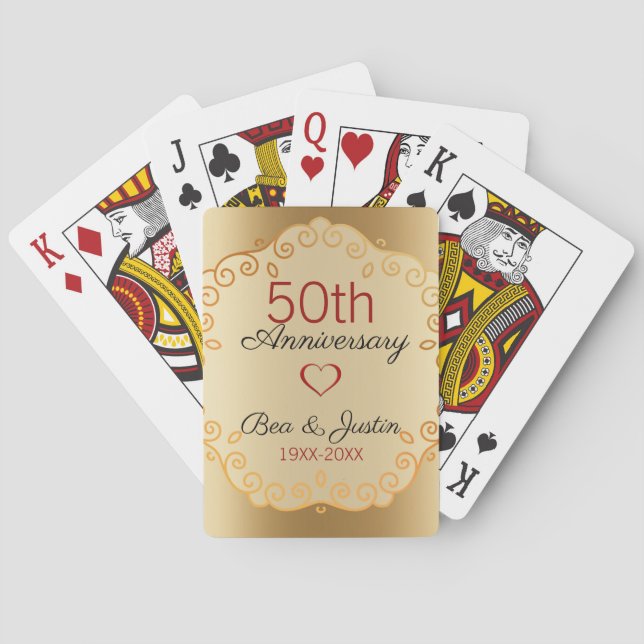 Jeu De Cartes Ornement floral beige (dos)